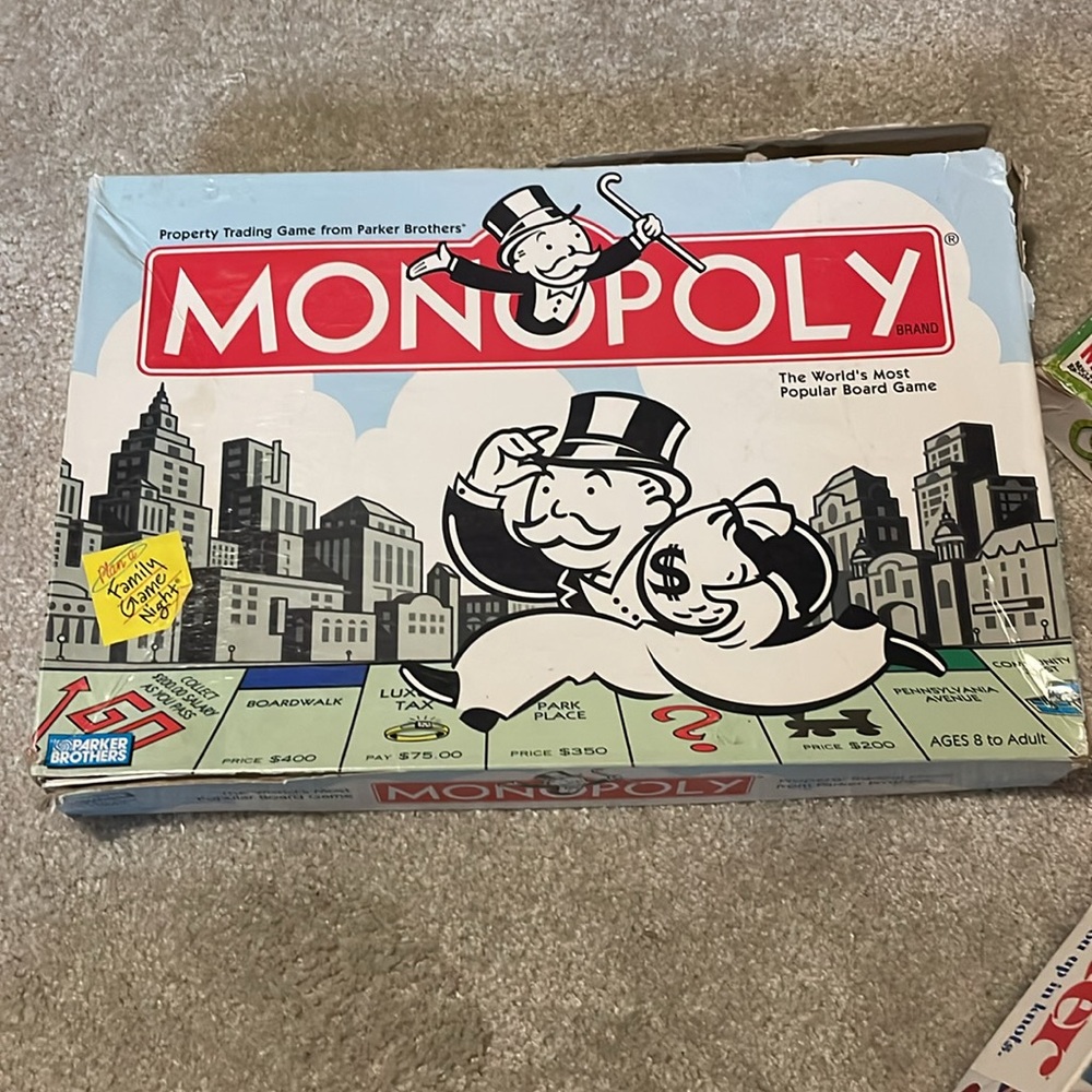 Parker Brothers Monopoly board game